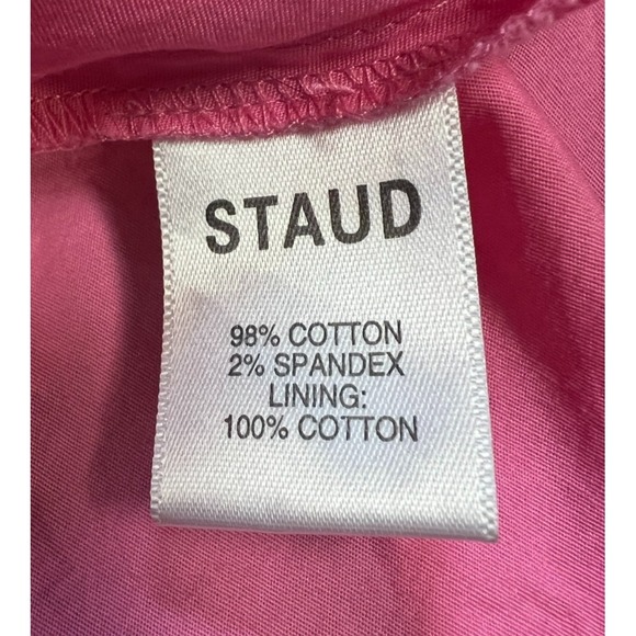 Straud Apfel Long Halter Dress Pink Cotton Open Back w/ Ties Full Skirt SZ  L - Picture 11 of 16